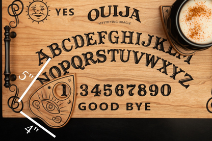 Ouija Planchette Coasters - Wooden Planchette Coasters - Coasters for Halloween Party