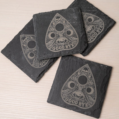 Ouija Planchette Coasters - Halloween Decor Tableware - Gothic Decor