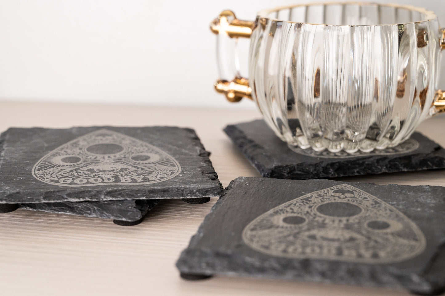 Ouija Planchette Coasters - Halloween Decor Tableware - Gothic Decor