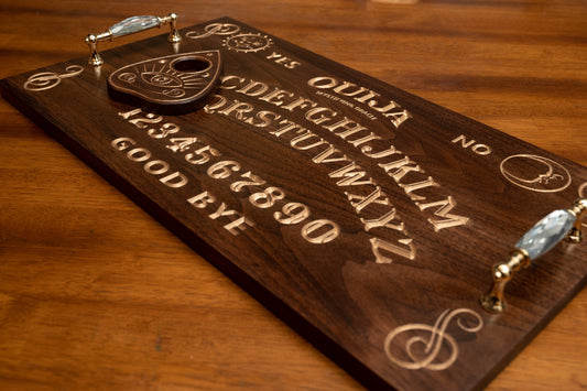 Ouija Board Serving Tray with 4 Planchette Coasters