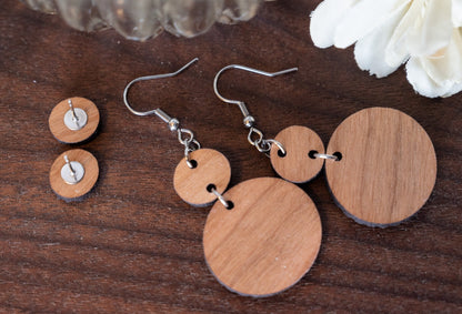 Valentine's Day Heart Earrings - Minimalist Heart Dangle Earrings - Valentine Heart Stud Earrings - Mommy and Me Earrings