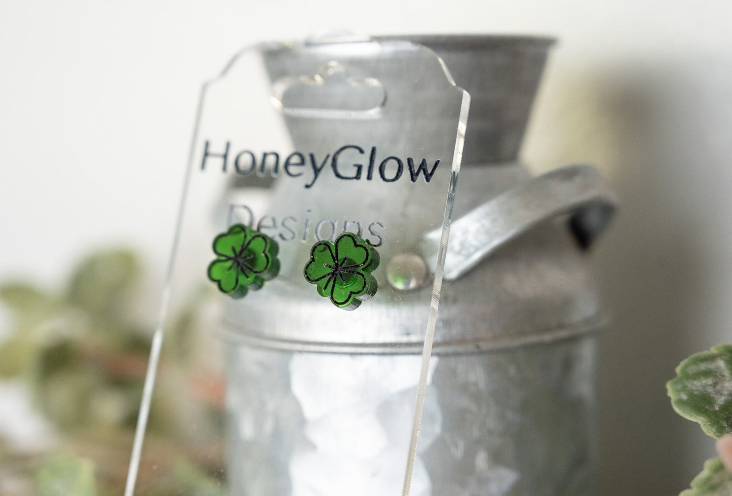 Clover Stud Earrings - St. Patrick's Day Earrings - Lucky Earrings