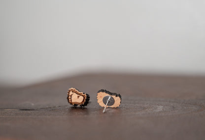 Bigfoot Foot Studs - Bigfoot Earrings - Sasquatch Stud Earrings