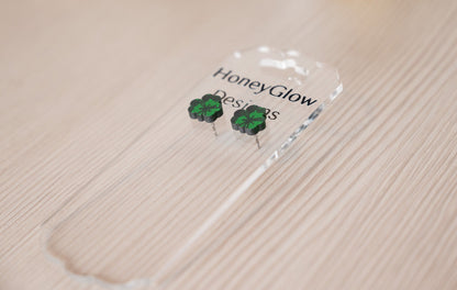 Clover Stud Earrings - St. Patrick's Day Earrings - Lucky Earrings