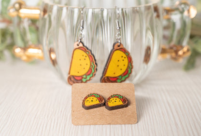 Taco Earrings/ Maraca Earrings/ Cinco de Mayo earrings/ Stud earrings