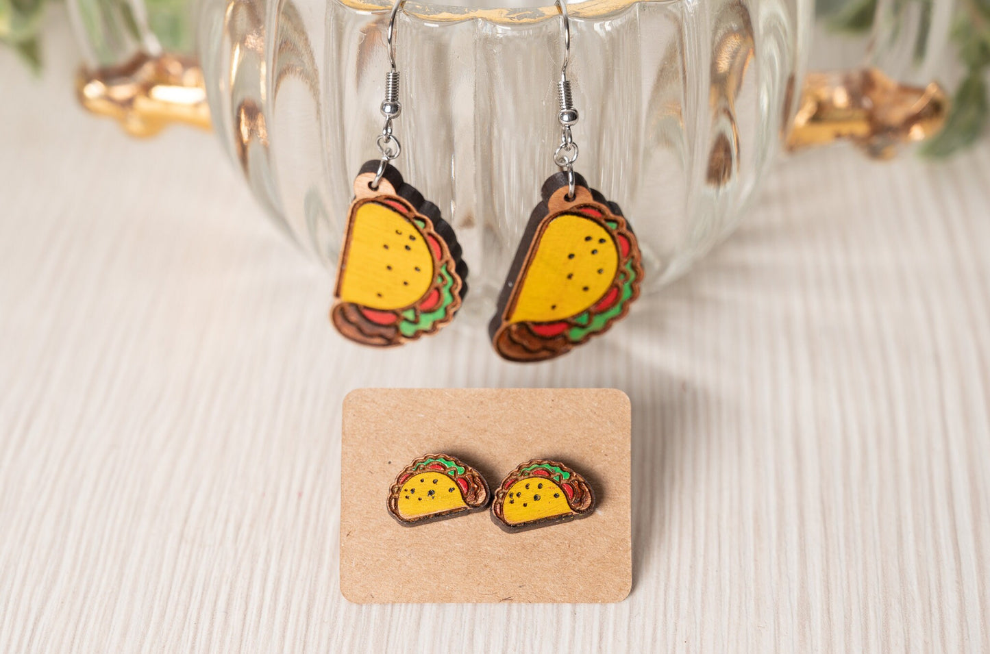 Taco Earrings/ Maraca Earrings/ Cinco de Mayo earrings/ Stud earrings