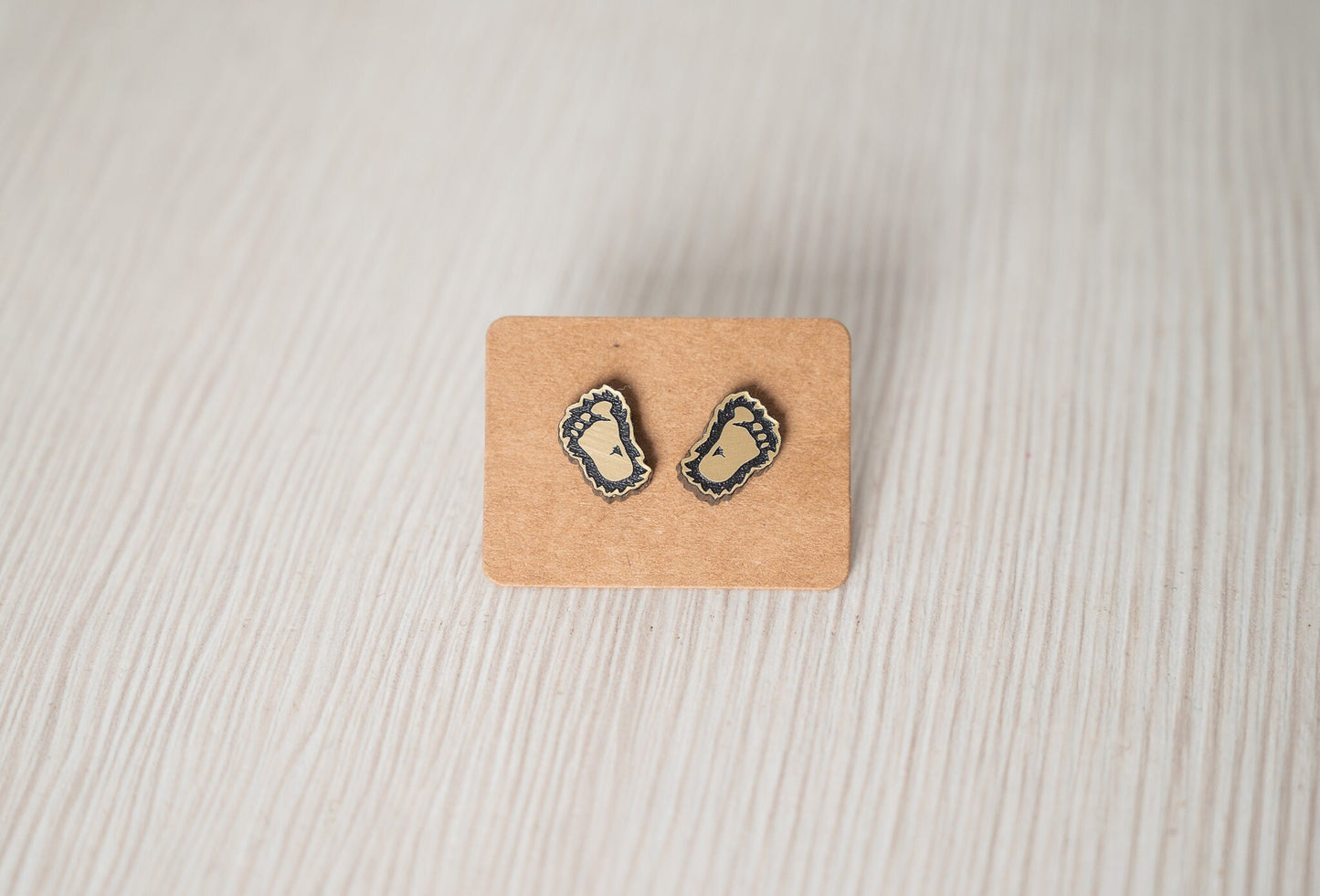 Bigfoot Foot Studs - Bigfoot Earrings - Sasquatch Stud Earrings