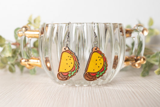 Taco Earrings/ Maraca Earrings/ Cinco de Mayo earrings/ Stud earrings