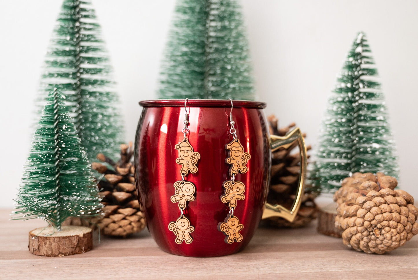 Gingerbread men earrings/Christmas Earrings