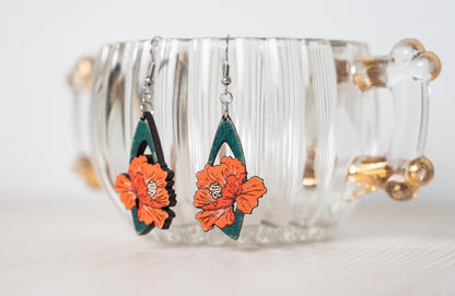 Peony Earrings/ Floral Earrings