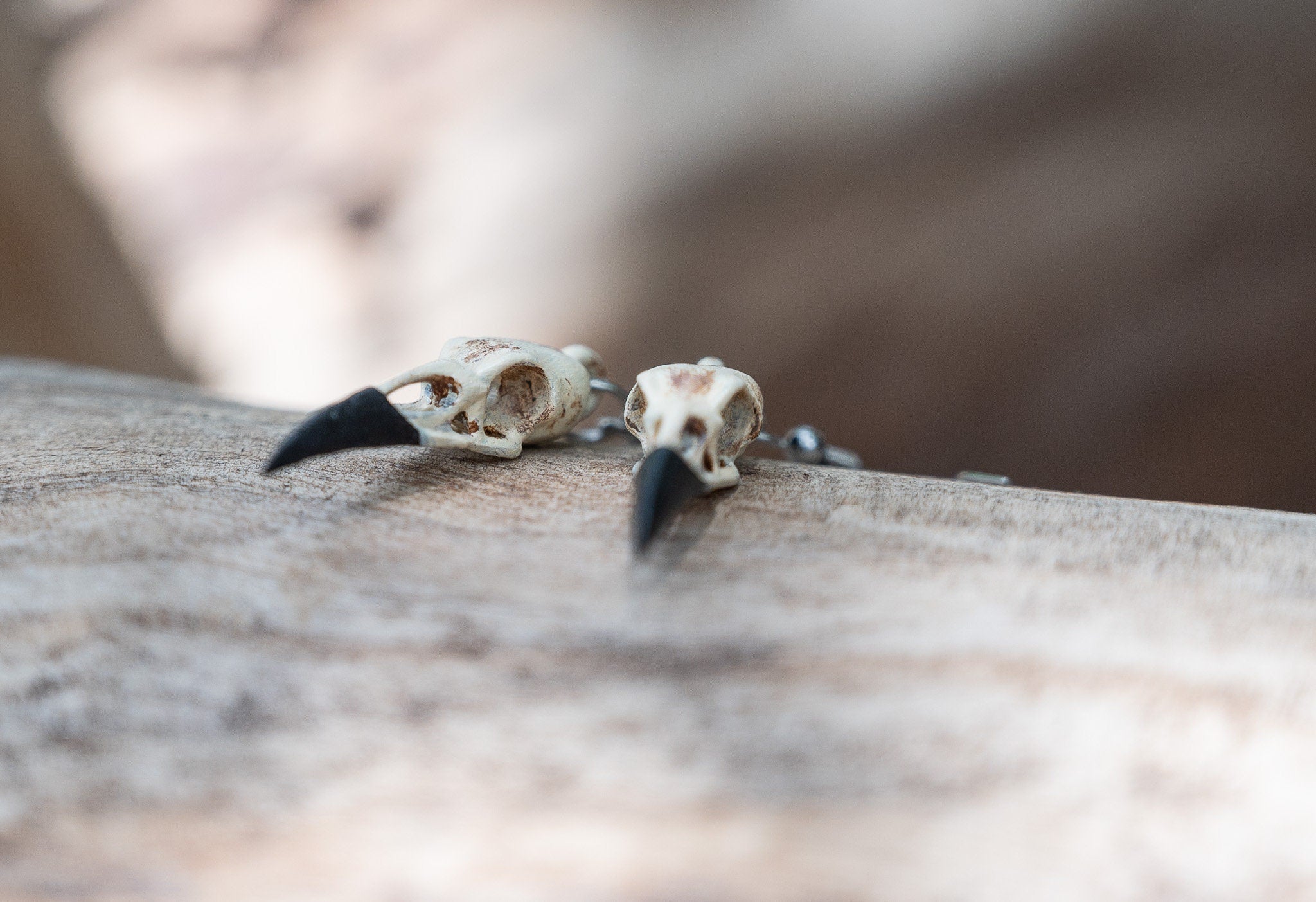 Large Gold Raven Skull Stud Earrings, Gold Bird Skull Stud Earrings, Goth Bird store Skull Studs (EPJ-EM20TAA10)