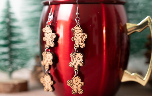 Gingerbread men earrings/Christmas Earrings