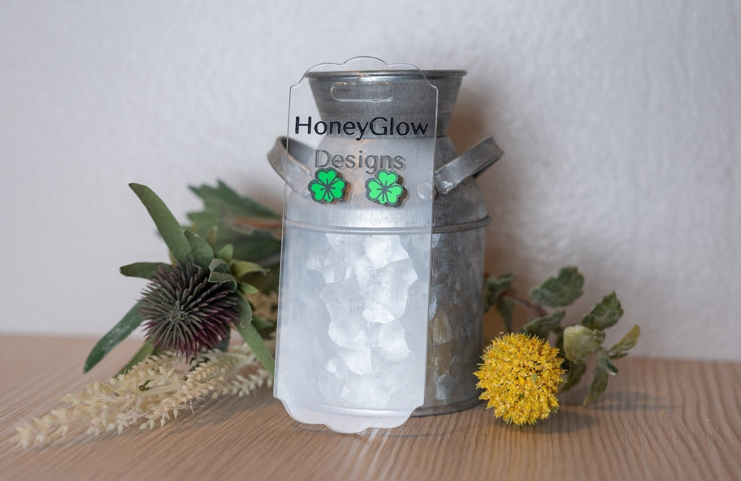 Clover Stud Earrings - St. Patrick's Day Earrings - Lucky Earrings