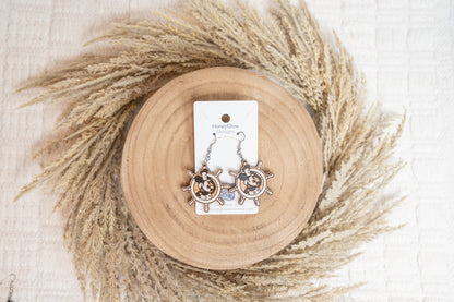 Ship Wheel Steamboat Willie Earring