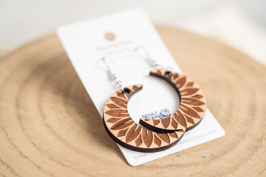 Moon Sunflower Earrings