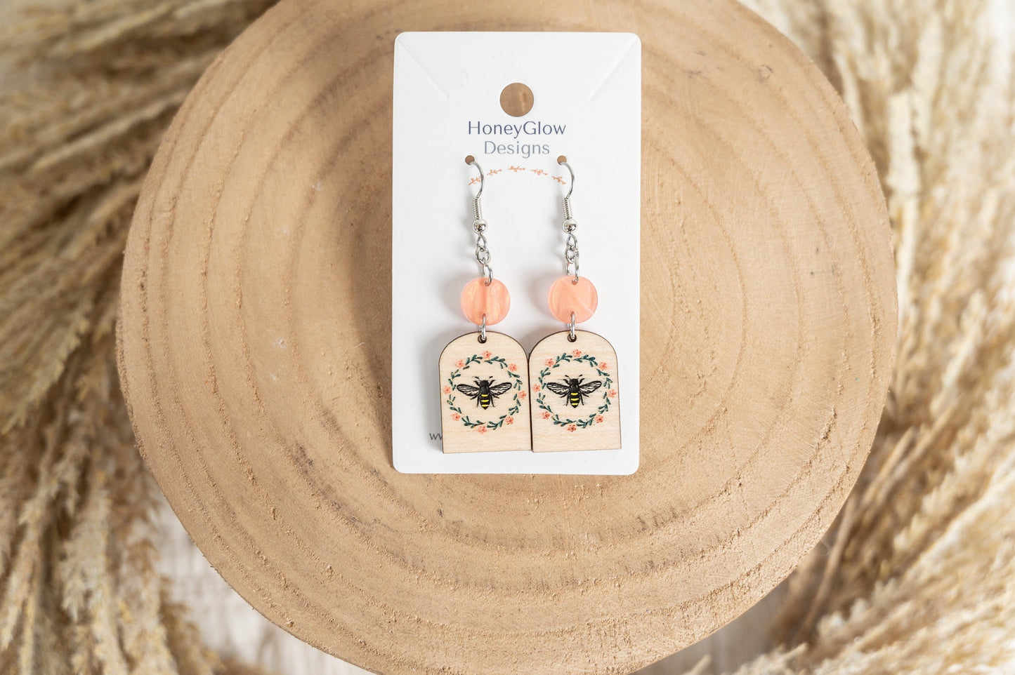 Boho Floral Bee Earrings