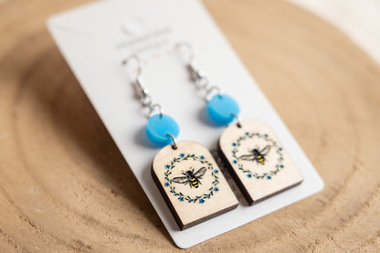 Boho Floral Bee Earrings