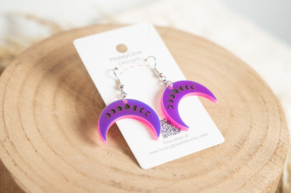 Daybreak Prism Pink Moon Phase Earrings