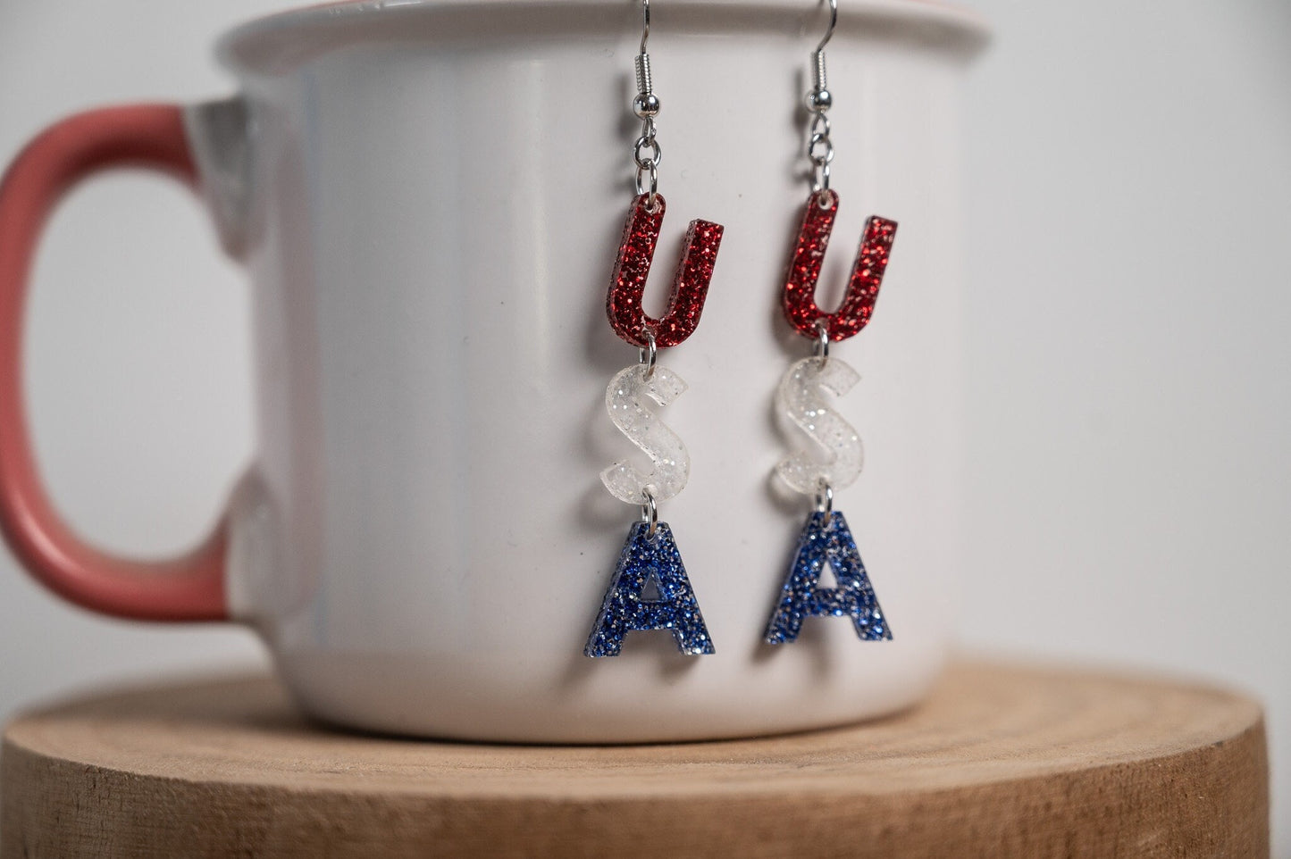 USA Earrings-Glitter USA Earrings-Glitter Star Earrings